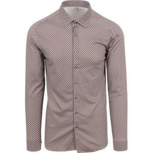 Desoto Overhemd Print New Moon Multicolour - Maat 3XL - Heren - Overhemden Casual