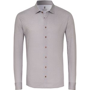 Desoto - Overhemd - Beige - 100% Strijkvrij Katoen