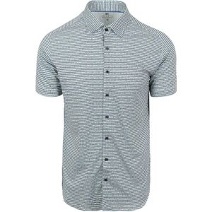 Desoto - Short Sleeve Jersey Overhemd - Groen - Katoen - Print