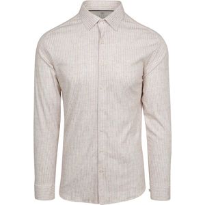 Desoto - Overhemd - Beige - Monochrome Streep - Casual