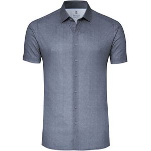 Desoto - Casual Overhemd - Donkerblauw - Korte Mouw