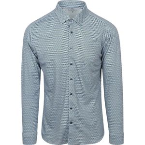 Desoto - Overhemd Squares - Groen Blauw - Heren - Casual