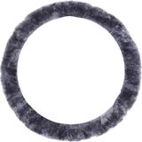 IWH - Lenkradbezug (l x b x h) 350 x 350 x 40 mm Echtes Lammfell Anthrazit 35 - 41 cm