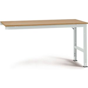 Manuflex AU6075.7035 Werk aanschuiftafel universele standaard met multiplex plaat, bxdxh = 1500 x 1200 x 760-870 mm Grijs-wit (RAL 7035)