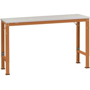 Manuflex AU7009.2001 Werk achtergrond tafel universele speciale met PVC decoplaat, bxdxh = 1000x600x722 1022 mm Rood-oranje (RAL 2001)