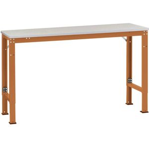 Manuflex aanbouwtafel UNIVERSAL Speciaal, tafelblad kunststof, 2000 x 1000, roodoranje