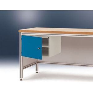 Manuflex ZB4729.6011 Behuizingsonderbouw voor ALU-werktafels, bruikbare hoogte 300 mm met deuraanslag rechthoek