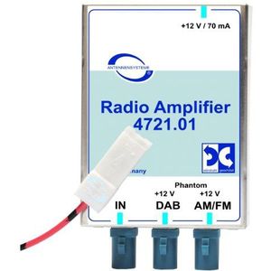 Antennentechnik Bad Blankenburg Radio-versterker (AM/FM, DAB/DAB+) met geïntegreerde splitter.