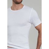 Gotzburg - Heren T-shirt - Wit - Korte Mouwen - Ronde Hals - Elastische Tricot