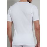 Gotzburg - Heren T-shirt - Wit - Korte Mouwen - Ronde Hals - Elastische Tricot