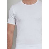 Gotzburg - Heren T-shirt - Wit - Korte Mouwen - Ronde Hals - Elastische Tricot