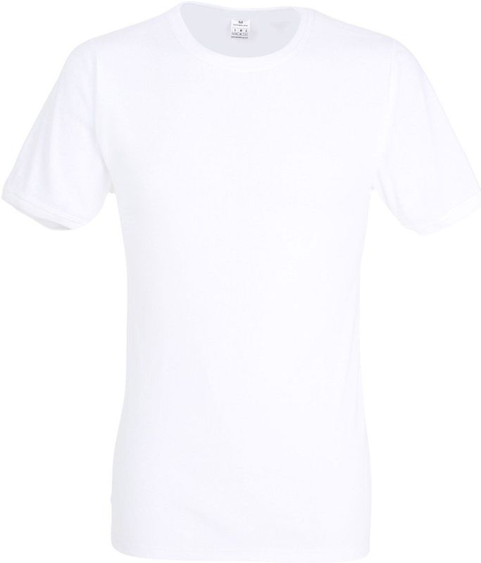 Gotzburg - Heren T-shirt - Wit - Korte Mouwen - Ronde Hals - Elastische Tricot