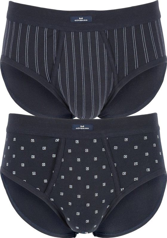 Gotzburg - Heren Slips - Donkerblauw - Feinripp - 2-pack