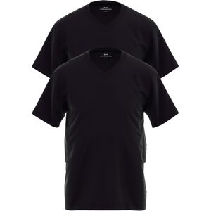 Gotzburg heren T-shirts regular fit V-hals (2-pack) - zwart