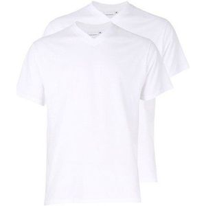 Gotzburg heren T-shirts regular fit V-hals (2-pack) - wit