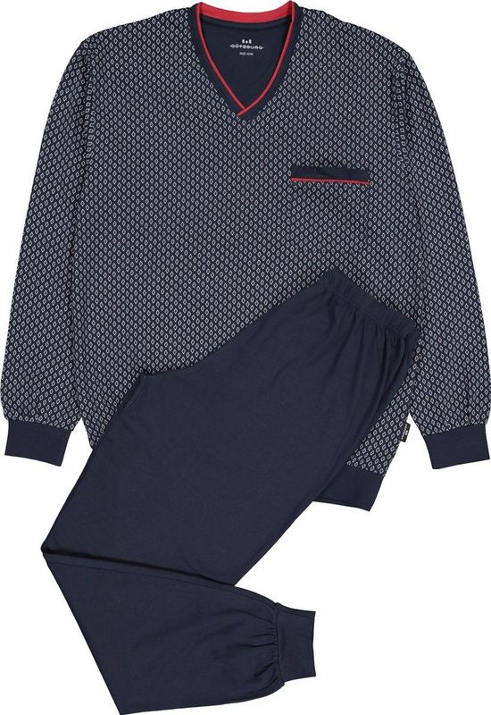 Gotzburg - 7013 - Heren Pyjama - Navy - 100% Katoen