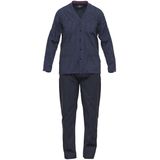 Gotzburg - Heren Pyjama - Blauw met Rood en Wit Dessin - Katoen