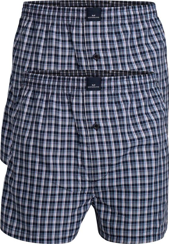 Gotzburg - Boxershorts - Blauw - 2-Pack - 100% Geweven Katoen