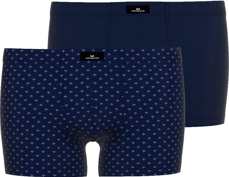 Gotzburg - Heren Boxer - Donkerblauw - 2-Pack - Aansluitende Pasvorm, Stretch Katoen