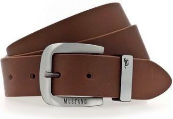 Mustang Herren Gürtel Ledergürtel braun