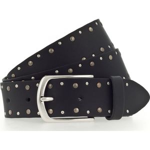 MUSTANG Rivet Leather Belt - Black - 100% Leder