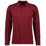 RAGMAN Poloshirt lange mouw rood, Effen