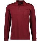 RAGMAN Poloshirt lange mouw rood, Effen