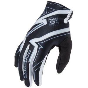 O'NEAL | MX MTB Motocross Enduro | Fiets- en motorcrosshandschoenen | Licht en eenvoudig design voor een optimaal stuurgevoel | Vault Glove Racewear | Volwassenen | Zwart Wit | Maat M