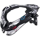 O'NEAL | Motorcross Beschermer Nek | MX MTB Mountainbike | 2 Zones verstelbaar, 2 Front Pads, Voorsluiting Mechanisme | Tron Nekbrace Shocker | Volwassen | Zwart Wit | Één Maat