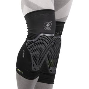 O'NEAL Kniebeschermer MTB Mountainbike Enduro | IPX ® Softgel bescherming, ventilatie aan de achterkant, perfect voor de hele dag rijden | Flow Knee Guard | Adult | Grijs | Maat S