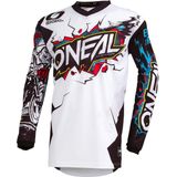 O'NEAL - Element Jeugdtrui - Wit - Mountainbike Motocross Shirt Lange Mouwen - Ademende Stof