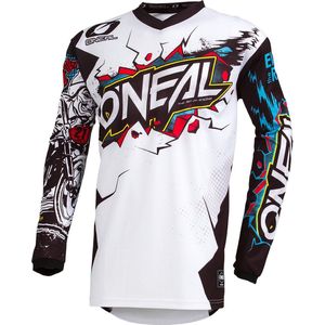 O'NEAL - Element Jeugdtrui - Wit - Mountainbike Motocross Shirt Lange Mouwen - Ademende Stof