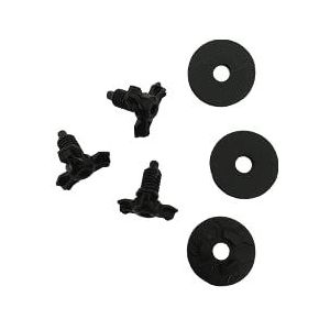 O'NEAL Motorcross Helm Onderdelen Enduro Motorfiets Vervangings Schroeven Set van 3 Zwart voor alle MX, MTB & Fullface Helmen excl. Sierra Helm Break Away Vizier Schroef Set Zwart Eén Maat