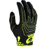 O'NEAL | Cycling Glove Motocross Glove | MX MTB DH FR Downhill Freeride | Duurzame materialen, siliconenprint voor grip | Sniper Elite Glove | Volwassen | Zwart Neon-Geel | Maat S