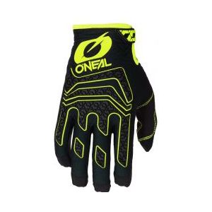 O'NEAL | Cycling Glove Motocross Glove | MX MTB DH FR Downhill Freeride | Duurzame materialen, siliconenprint voor grip | Sniper Elite Glove | Volwassen | Zwart Neon-Geel | Maat XL