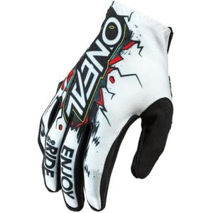O'NEAL | Cycling Glove Motocross Glove | MX MTB DH FR Downhill Freeride | Duurzame, flexibele materialen, geventileerde palm | Matrix Glove Villain | Unisex | Zwart Wit | Maat S