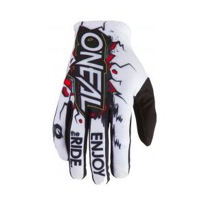 O'NEAL | Cycling Glove Motocross Glove | MX MTB DH FR Downhill Freeride | Duurzame, flexibele materialen, geventileerde palm | Matrix Glove Villain | Unisex | Zwart Wit | Maat XXL