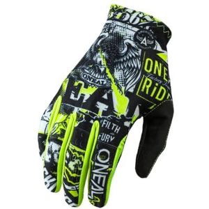 O'NEAL | Cycling Glove Motocross Glove | MX MTB DH FR Downhill Freeride | Duurzame, flexibele materialen, geventileerde palm | Matrix Glove Attack | Unisex | Zwart Neon-Geel | Maat M