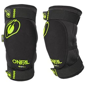 O'NEAL | Kniebescherming | BMX MTB Downhill | IPX®- Polyurethaan stootbescherming, lichtgewicht constructie, slijtvast materiaal | Dirt Knee Guard | Volwassenen | Neon Geel Zwart | Maat S
