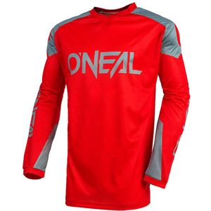 O'NEAL - Enduro - Motocross Jersey - Rood/Grijs - Ademend Materiaal, Ergonomische Snit, Verlengde Rug