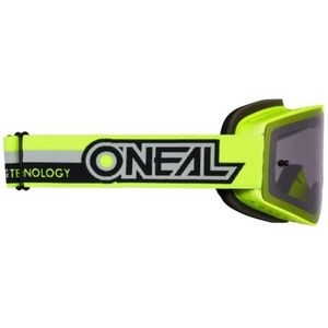 O'NEAL | Fietsbril Motorcrossbril | MX MTB DH FR Downhill Freeride | Verstelbare band, optimaal comfort, perfecte ventilatie | B-20 Goggle | Dames | Neon-Geel Zwart Grijs Clear | One Maat