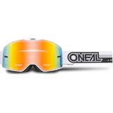 O'NEAL MX, MTB DH FR Downhill Freeride, verstelbare hoofdband, optimaal draagcomfort, perfecte ventilatie, B-20 bril, uniseks, wit, zwart, gespiegeld, eenheidsmaat