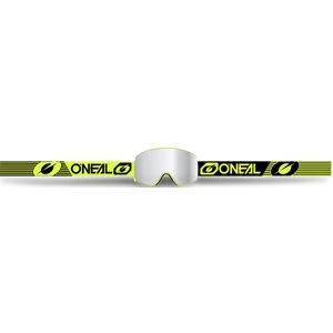 O'NEAL MX, MTB DH FR Downhill Freeride, verstelbare band, optimaal comfort, perfecte ventilatie, B-50 bril, uniseks, zwart, neon geel, gespiegeld, eenheidsmaat