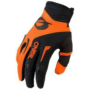 O'NEAL | Cycling Glove Motocross Glove | MX MTB DH FR Downhill Freeride | Duurzame, flexibele materialen, geventileerde palm | Element Glove | Kinderen | Zwart Neon-Oranje | Maat XS