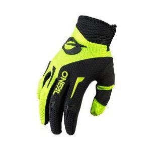 O'NEAL MX MTB DH FR Downhill Freeride Fiets- en motorcrosshandschoenen, duurzame en flexibele materialen, geventileerde handpalm, Element Glove, heren, zwart, neongeel, maat M