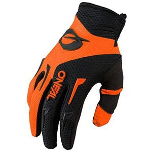 O'NEAL | Cycling Glove Motocross Glove | MX MTB DH FR Downhill Freeride | Duurzame, flexibele materialen, geventileerde palm | Element Glove | Heren | Zwart Neon-Oranje | Maat M