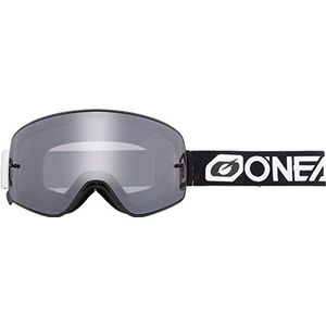 O'NEAL | Bike and Motocross Goggles | MX MTB DH FR Downhill Freeride | Verstelbare band, optimaal comfort, perfecte ventilatie | B-50 Force Goggles V.22 | Unisex | Zwart Zilver | OS