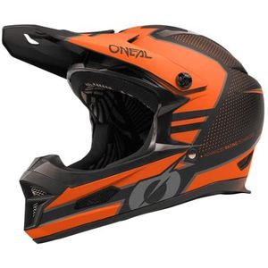 O'NEAL Mountainbike-helm, mountainbike-helm, veiligheidsnorm EN1078, ventilatieopeningen voor luchtstroom en koeling, ABS buitenschaal, Fury helm STAGE V.23, volwassenen, zwart/oranje, maat S