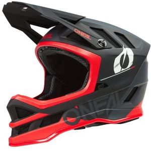 O'NEAL | Mountainbike-helm | MTB Downhill | Dri-Lex® binnenvoering, ventilatieopeningen voor luchtstroom, ABS buitenschaal | Blade POLYACRYLITE Helmet Haze V.23 | Volwassenen | Zwart Rood | Maat S