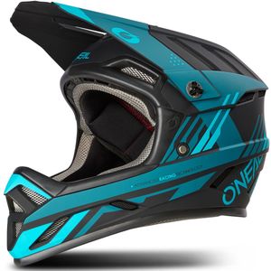 O'NEAL Mountainbike-helm, MTB downhill, robuust ABS, ventilatieopeningen voor luchtstroom en koeling, ABS-buitenschaal, backflip helm Strike V.23, volwassenen, zwart groenblauw, XXL